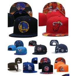 Snapbacks Dames Heren Snapbacks Passende hoeden Alle teamlogo Borduren Voetbal Bone Baskball Katoen Letter Ball Mesh Flex Mutsen Platte Ha Dhgre