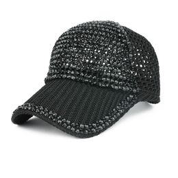 Snapbacks Femmes Hommes Cloutés Strass Cristaux Réglable Queue De Cheval Maille Casquette De Baseball Brillant Bling Casual Sport Chapeau Stuff Loft Dozen Caps G230508