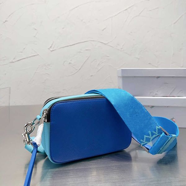 Snapshot Multi-Color Mar Camera Bag Designer Sac Sacs à main de luxe Sacs à bandoulière Mode Large sangle en cuir Italic Purse Texture Top Qualité