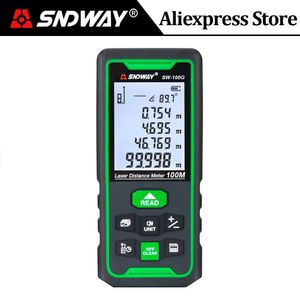 Sndway Green Distance Laser Meter 100m 70m 50m Télémètre Ruban à mesurer laser Trena Digital Roulette Lazer Ruler Rangefinder 210719