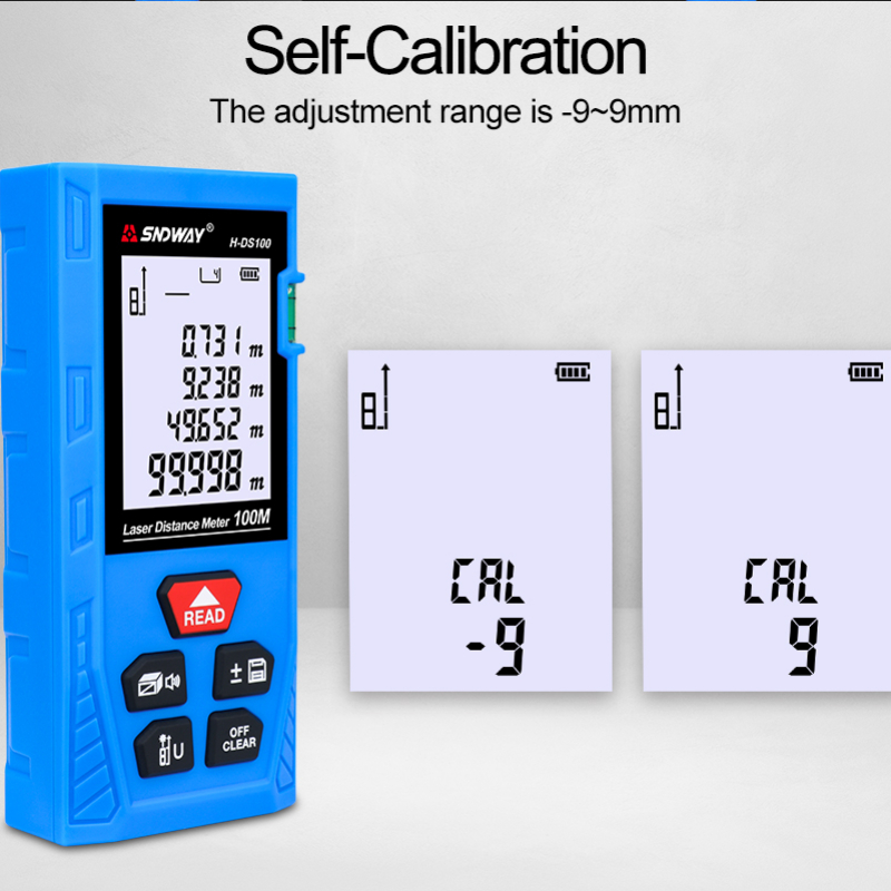 SNDWay laserafstandsmeter digitale bereik Finder 100m 70m 50m Rangefinder Trena Lazer Tarty Maatregelaar Roulette MEETER Tool