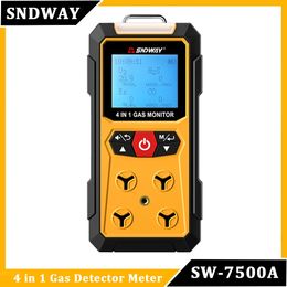Sndway SW-7500A Detector de gases 4 en 1 oxígeno O2 Monóxido de carbono CO H2S EX Combustible Gas Analyzer Detector 240320