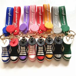 Sneaker Basketbalschoenen Sleutelhangers Bandjes Tashangers Accessoires 3D Stereo Sportschoenen PVC Sleutelhanger Hanger Autotas Cadeau 9 Kleuren