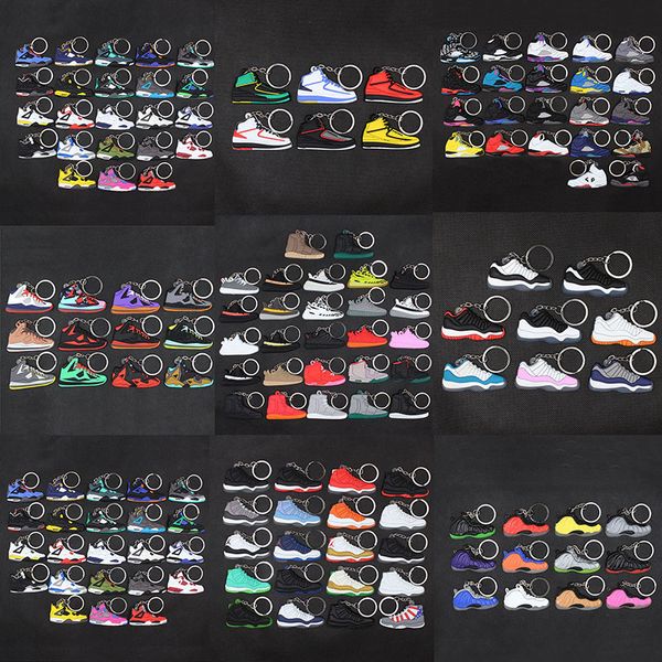 Sneaker Keychain Fashion Sport Celebrity Figure Chaussures de basket-ball Holder Femme Femme Hommes Kids Keyring Gift Backpack Pendant sac à main chaîne de clés pour les fans Mémorabilia