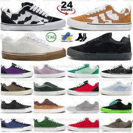 Sneaker Chaussures décontractées skool Sneakers Knu Off Black White Gum Navy Triple Purple Green Yellow Mega Check Red Sorbet Pastel Pink Charcoal Pop Marshmallow