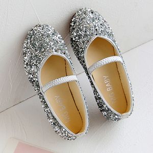 Sneakers 1 11 Jaar Meisjes Dans Leer Prinses Schoenen Lovertjes Zachte Bodem Baby Single Kids Girl Party Sparkly Tiener kinderen 230628