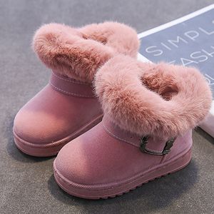Sneakers 2023 Winterkinderen Sneeuwschoenen pluche meisjes waterdichte jongen warme schoenen mode kinderen baby peuter csh993 230815