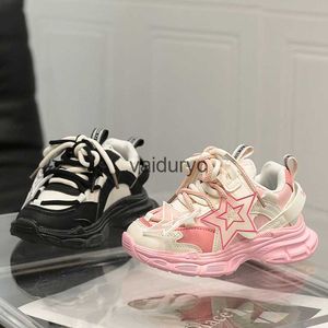 Zapatillas de zapatillas 2024 Autumn New Childrens Shoes Sports Boys Baby Little White Girls Leisure Running H240411