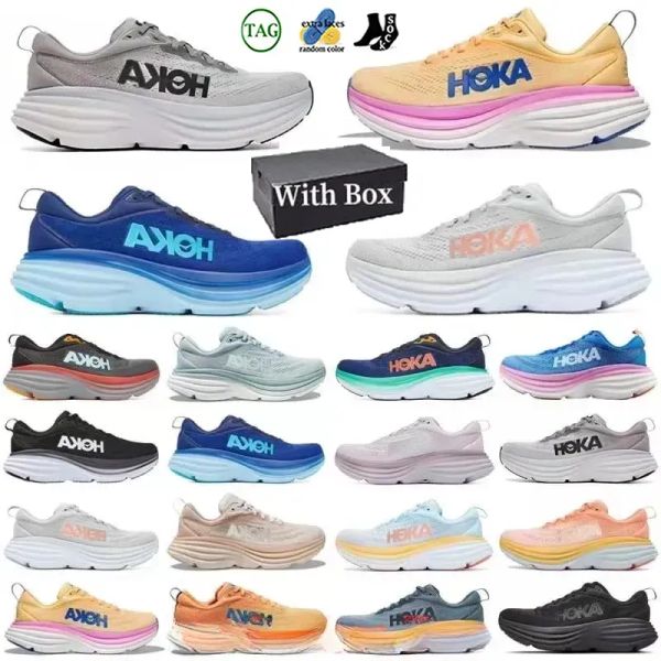 Sneakers 2024 Hoka Clifton 9 Chaussures de course athlétiques Hokas Bondi 8 Carbon X 2 Sneakers Shock Absorbing Road Fashion Mens Womens Top Designer