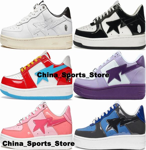 Baskets A Baignade Ape BapeSta Low Us12 Chaussures Taille 12 Hommes Casual Us 12 Gym Formateurs Designer Eur 46 Femmes Chaussures Camo Combo Rose Jaune Running Tennis Zapatos