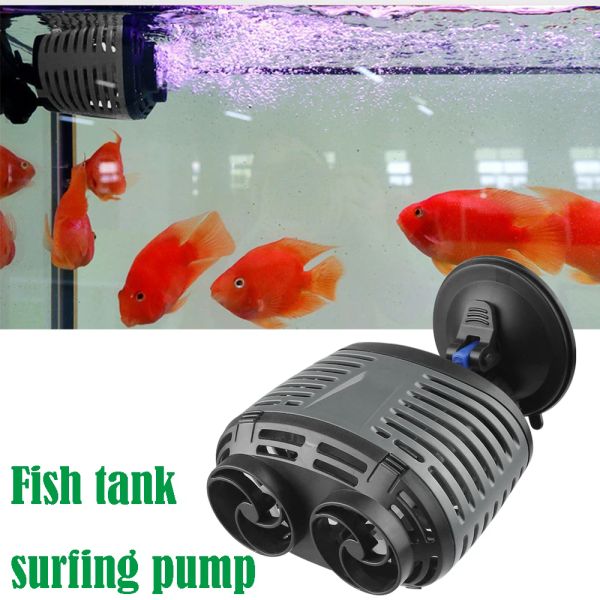 Sneakers Pompe d'onde d'aquarium Mini Air Vae Vae Wave Maker Fish Tank Surf Submersible Flow Pompe iatable Submersible Sucker Pumps