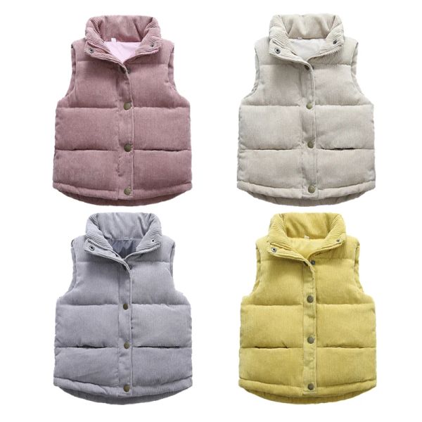 Baskets automne filles veste chaude garçons d'hiver épaissis le gilet de gilet