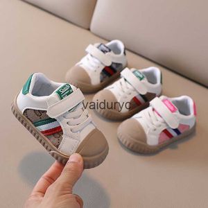 Sneakers herfst nieuwe babyschoenen jongens canvas meiden baotou anti kick zacht opgeloste wandeling h240506