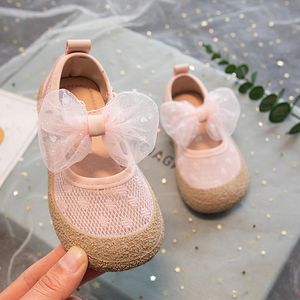 Sneakers babymeisjes schoenen zomer kinderen bowknot kanten prinses lente herfst anti gladde kinderen comfortabele baby casual 230823