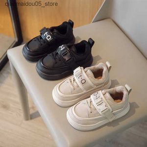 Sneakers Chaussures bébé Pluce Girls Chaussures de sport chaudes et décontractées Boys et Chaussures pour enfants Filles Chaussures de planche noir