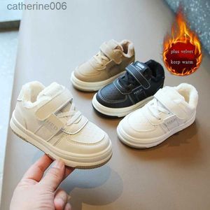 Sneakers Baby Winter Pluche Warme Sneakers Kinderen Casual Sneakers Klittenband Katoenen Schoenen Kinderen Warme Snowboots Met Fleece Size21-32L231106