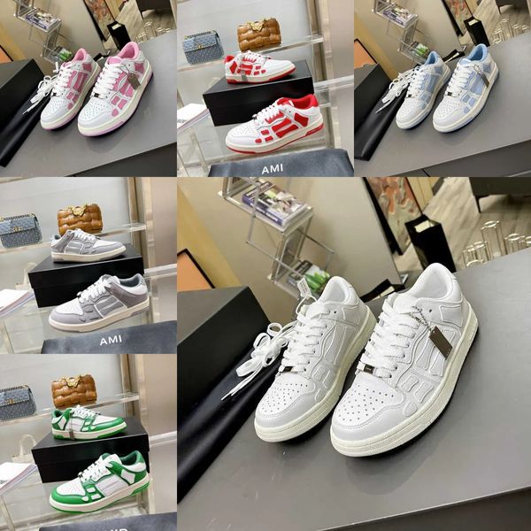 Baskets BANDANA Printemps Sneaker Hommes Femmes Amires Chaussure Designer Chaussure Basse En Cuir Os Applique Supérieure EVA Sport 35-45