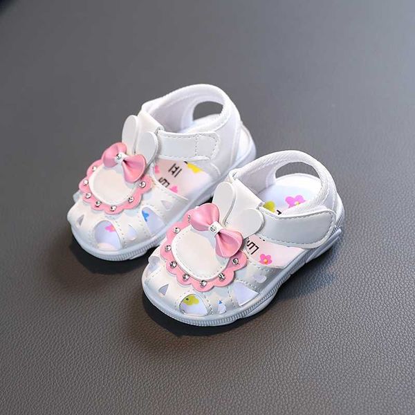 Zapatillas de deporte Bowtie Rhinestone Primeros caminantes Zapatos casuales para bebés Niñas Niños Recién nacidos Niños pequeños Tela de malla de cuero transpirable R230810