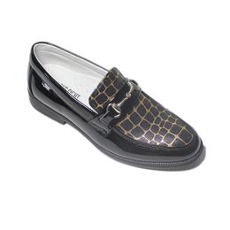 Sneakers Chaussures en cuir garçons Kids Footware formel pour la fête Mariage Black Brevet Slip on Robe Performance légère Loafer25 38 221130