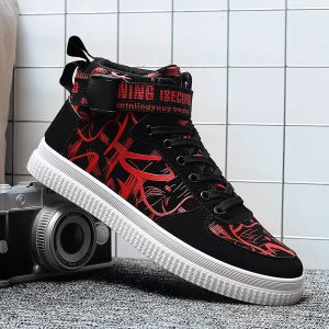 Sneakers Brand Mens High Top Casual Skateboard Shoes Trendy Boys Nonslip Sports Chaussures Comfort en plein air