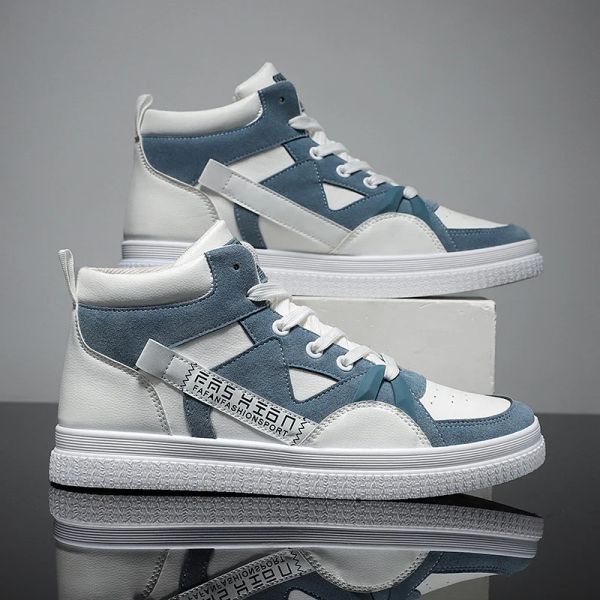 Sneakers Marque Unisexe Skateboard Chaussures Mens Hightop Sneakers Trendy Boys Breatch Tennis Chaussures