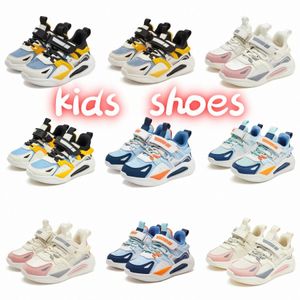 Sneakers Casual Boys Girls Enfants Trendy Kids Chaussures Sky Black Blue Rose Chaussures blanches Tailles 27-38 C4QF #