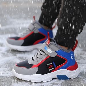 Zapatillas de deporte Botas para niños Zapatos Invierno Niños Nieve High Top Deporte para niños Moda Casual Cuero 221007