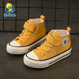 Zapatillas para niños zapatos de lona chicas zapatillas de invierno altas zapatillas de invierno 2019 zapatos casuales para niños en otoño.