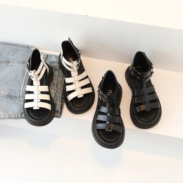 Sneakers Chaussures pour enfants 2022 Printemps NOUVEAUX garçons British Roman Sandals Kid