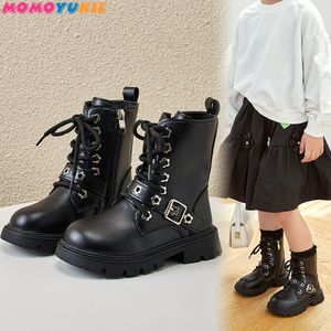 Baskets enfants chaussures de neige filles 2023 hiver enfants mode bottes édition coréenne chaud en cuir solide petite fille 230918