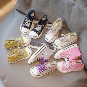 Zapatillas para niños zapatos de lona alta para niños zapatos casuales de color de color dulce