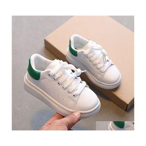 Zapatillas de deporte Zapatos para niños Luz blanca Niñas Niños Transpirable Niño Niños Moda Deporte Pisos Zapato Versátil Entrega de gotas Bebé Materni Dhlqr