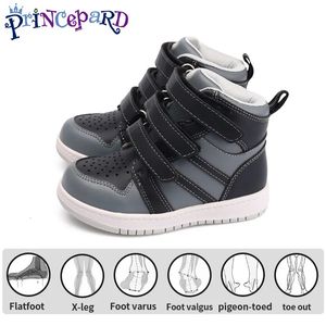 Zapatillas de deporte Zapatos para niños con soporte para arco y tobillo, calzado deportivo informal descalzo para niños y niños pequeños, pie plano, tratamiento de pie en valgo 231115