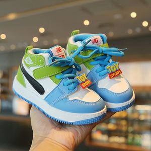 Sneakers Childrens Sports Shoes Spring Boys Casual Board High Top Anti Slip Girls Basketball Soft Sole Baby Kids 230530