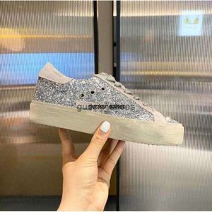 Sneakers Designer Star Vrijetijdsschoenen Klassiek Do-old Dirty Shoe Mid Dubbele hoogte Bottom Trainers Leer Glitter Gouden Dames