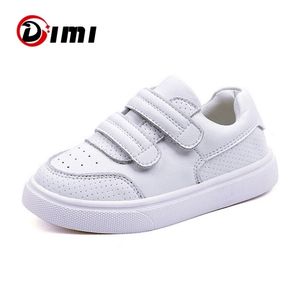 Zapatillas de deporte DIMI Zapatos para niños de cuero genuino Transpirable Suave Cómodo Niño Niña Zapatilla de deporte Moda Antideslizante Goma Casual Plano Niños 221107