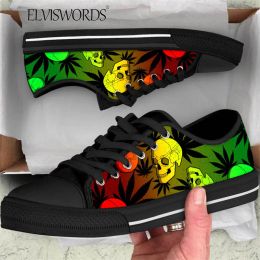 Sneakers eiswords heren mode gradiënt schedels schoenen merk ontwerp wiet schedel patroon lage tops canvas schoenen jongens coole sneaker outdoor