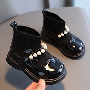 Sneakers Fashion Kids Casual Shoes Soft Bottom Princess Short Boots Girls Comfortabele Walking Slipon Sports Children Boys 230217