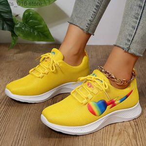 Sneakers mode afdrukken dames veterrimocy jurk 2024 ademende mesh casual vrouw zachte bodem niet-slip dames sportschoenen t230826 502