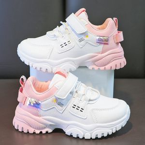 Sneakers Fashion Sneakers For Girls Designer Leather Platform Sneakers For Kids Sports Casual Children Tennis Chaussures Filles 4-10 ans 230530