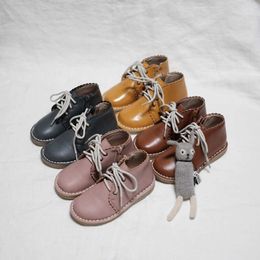 Turnschuhe Aus Echtem Leder Kinder Stiefel Handgemachte Rindsleder Mädchen lässig Jungen Reiten Student Kinder Schuhe 230809