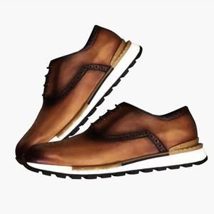 Sneakers echte herenleer Vot Up comfortabel dagelijkse oxford casual schoenen voor mannen buiten wandelen vlakke schoeisel a a
