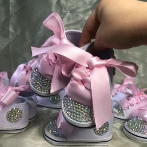 Tênis Menina Tênis Lona born Bebê Menino Alpargatas Nome Personalizado Data Infantil Sapatos Berço e Conjunto Chupeta 230203