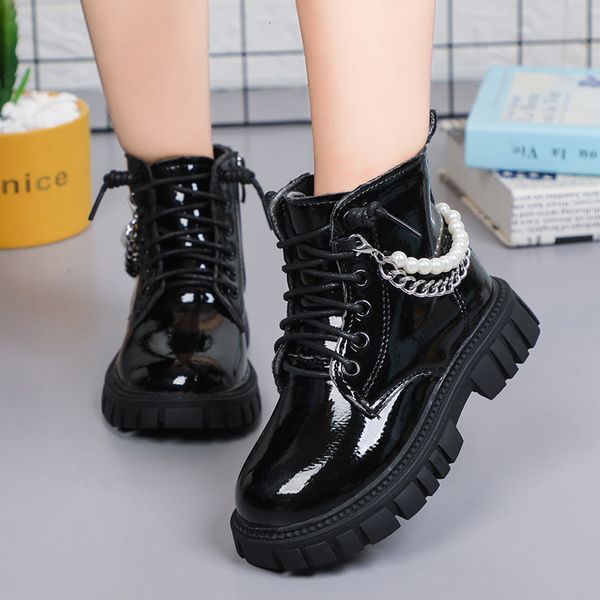 Sneakers Girls Botas de tobillo Autumn Winter Fashion Beautiful Princess Pearl Non Slip Performance Niños Niños Sombros 230815