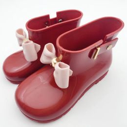 Baskets filles bottes de pluie enfants imperméable enfant en caoutchouc PU bottes gelée doux solide chaussures pour bébés bottes antidérapantes bébé noir RainBoots fille