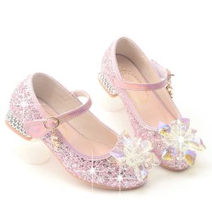 Baskets filles sandales 2021 été nouvelles filles princesse cristal chaussures fille sandales étudiant Performance chaussures pour enfants chaussures argentéesHKD230701