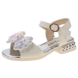 Baskets Filles Sandales Mode D'été Enfants Chaussures De Plage Fille Princesse Bowknot Enfants Appartements Bébé 230313