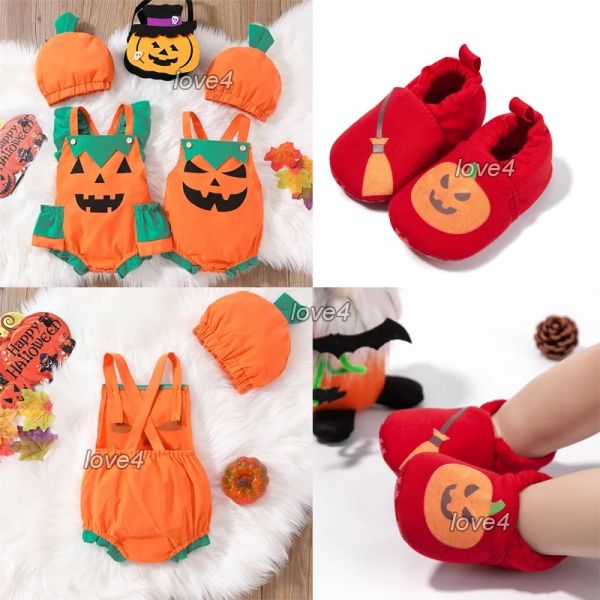 Sneakers Disfraz de Halloween Baby Pumpkin Comper para bebé Baby Boy Boy Nittler Luminoso Pumpkin Shoes Baby Cosplay Fiest