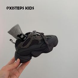 Baskets haute couture enfants filles garçons Clunky gris noir respirant chaussures de Sport Sapatos Infantil enfant en bas âge garçon chaussures de course 230918