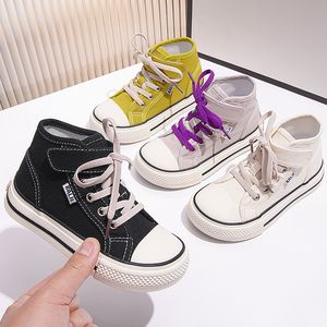 Zapatillas de lona alta de zapatillas con zapatillas para niños y niñas de zapatillas de tablero coloridos zapatos de tablero de estilo coreano Zapatos 230705
